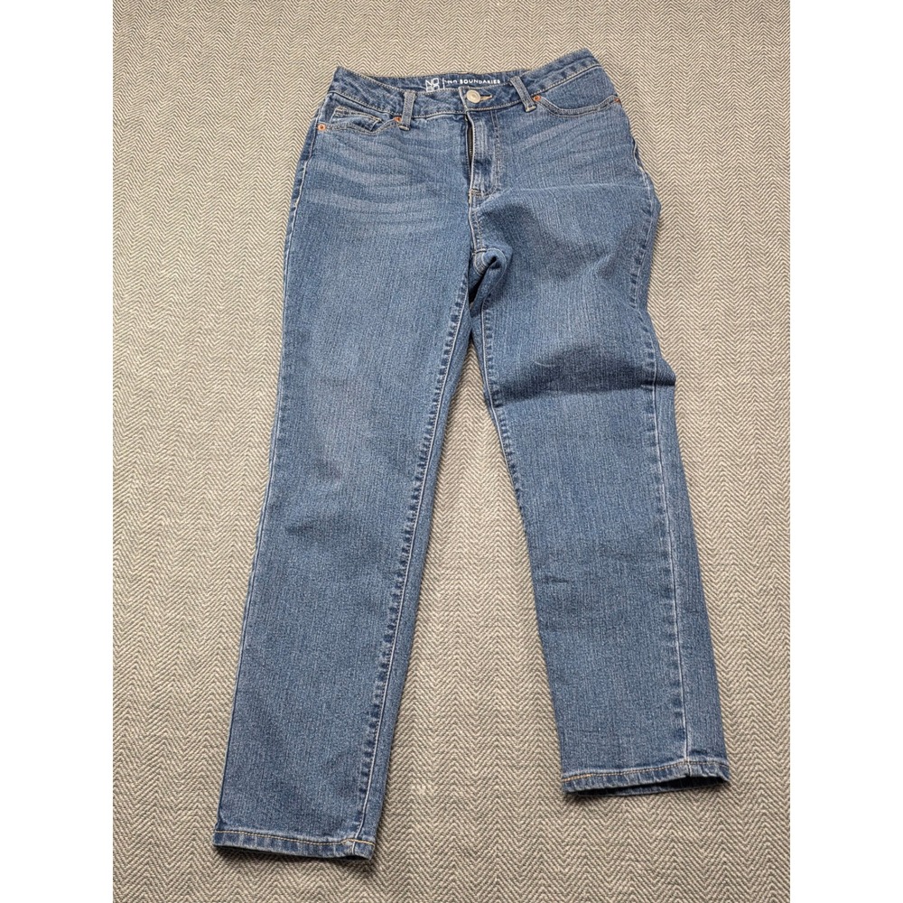 No Boundaries Womens Blue Denim Jeans Size 3 Straight Leg Classic Fit